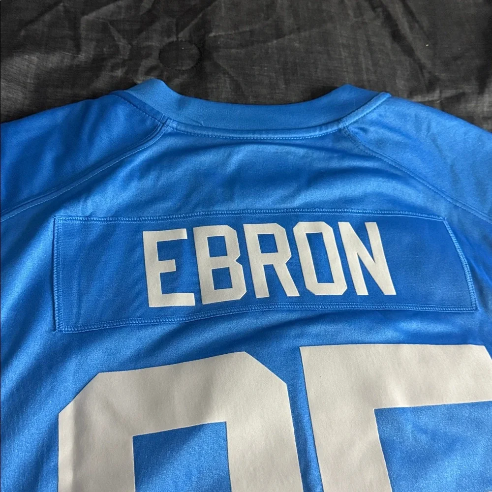 Detroit Lions #85 Eric Ebron Throwback Home NFL on field Nike Jersey_8